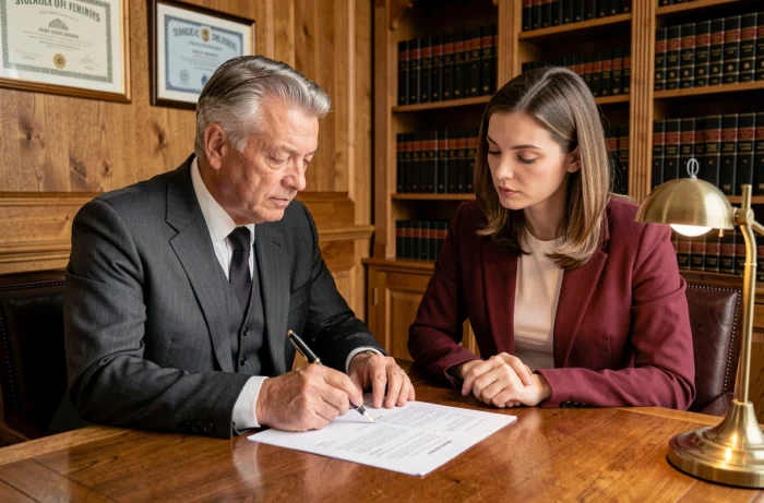 Conseiller juridique expliquant à une cliente comment réduire la redevance archéologique lors d'un projet immobilier